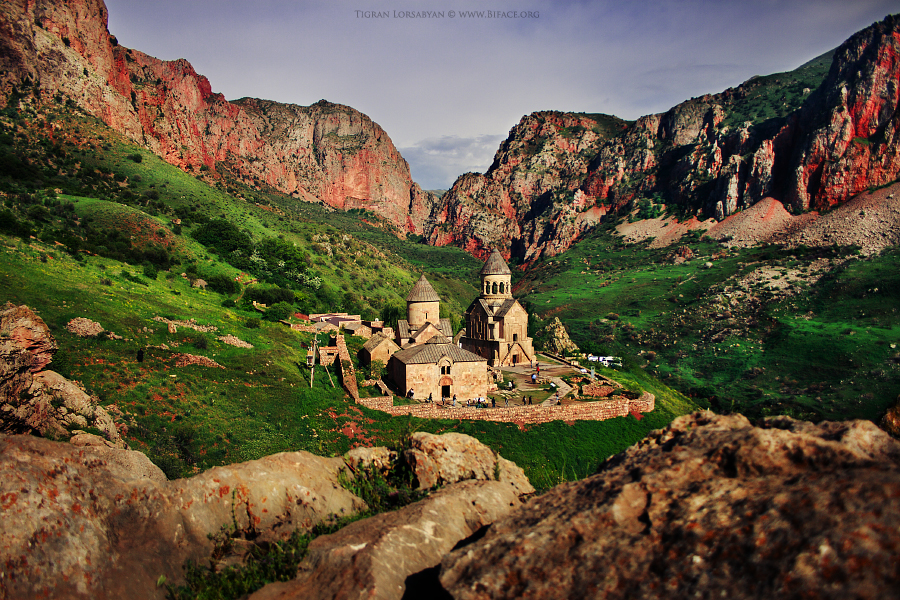Noravank Monastery in a red rocky gorge in Armenia همراه سایت کالسکه kaleske.com